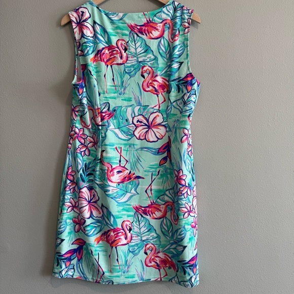 Aryeh V Neck Sleeveless Sundress Floral  Flamingo Tropical Colorful Beach XL - Picture 2 of 6